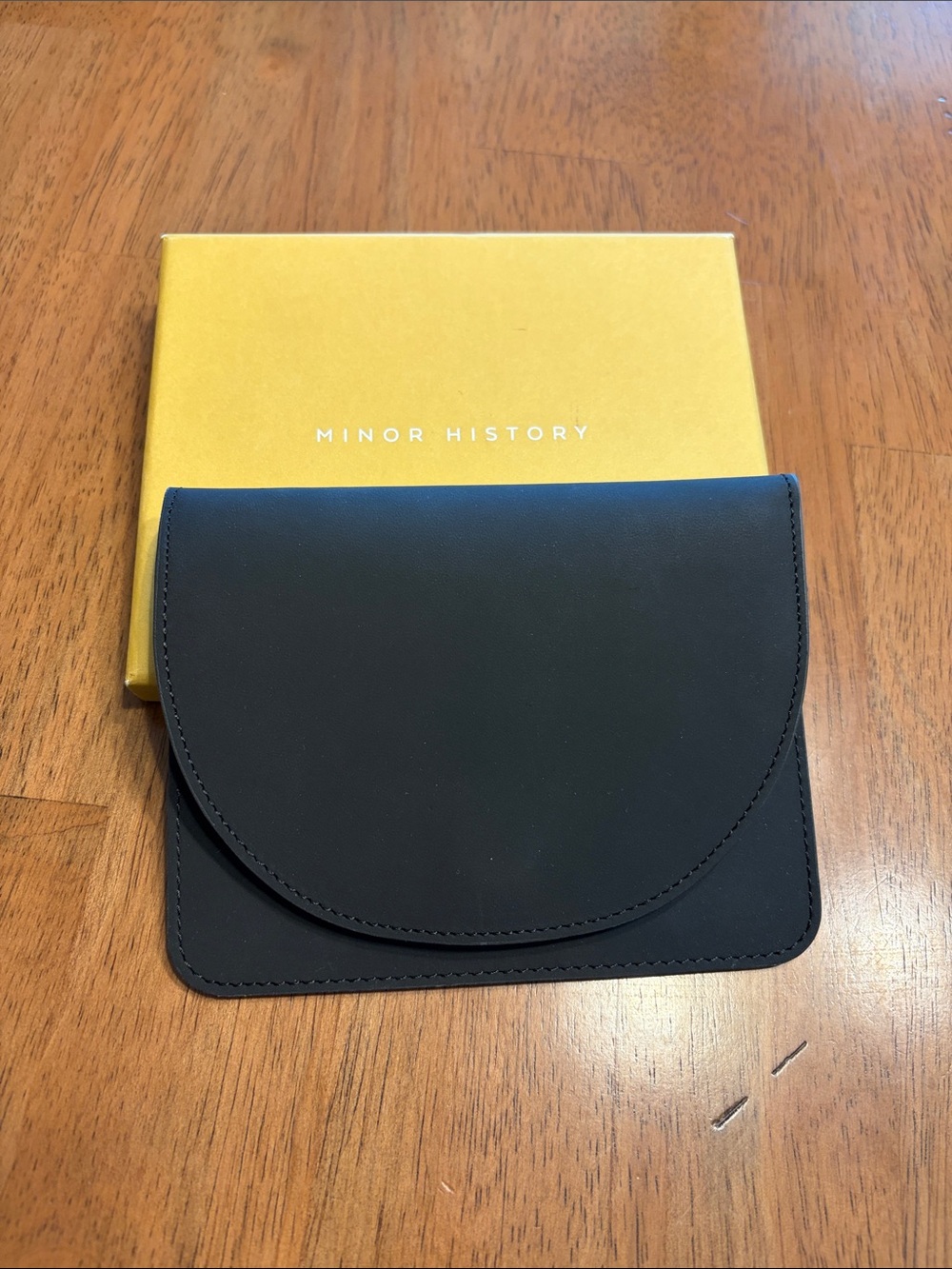 Minor History Black Leather Travel Pouch Passport Holder